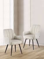 Esszimmerstühle THOMAS-BELA 2er Set, zeitloser Polsterstuhl mit Metallbeinen