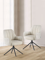 Esszimmerstühle THOMAS-ZARA 2er Set, 360° drehbar mit Rückholfunktion