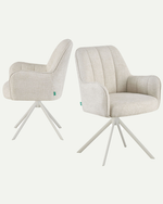 Esszimmerstühle THOMAS-ZURI 2er Set, 360° drehbar mit Rückholfunktion