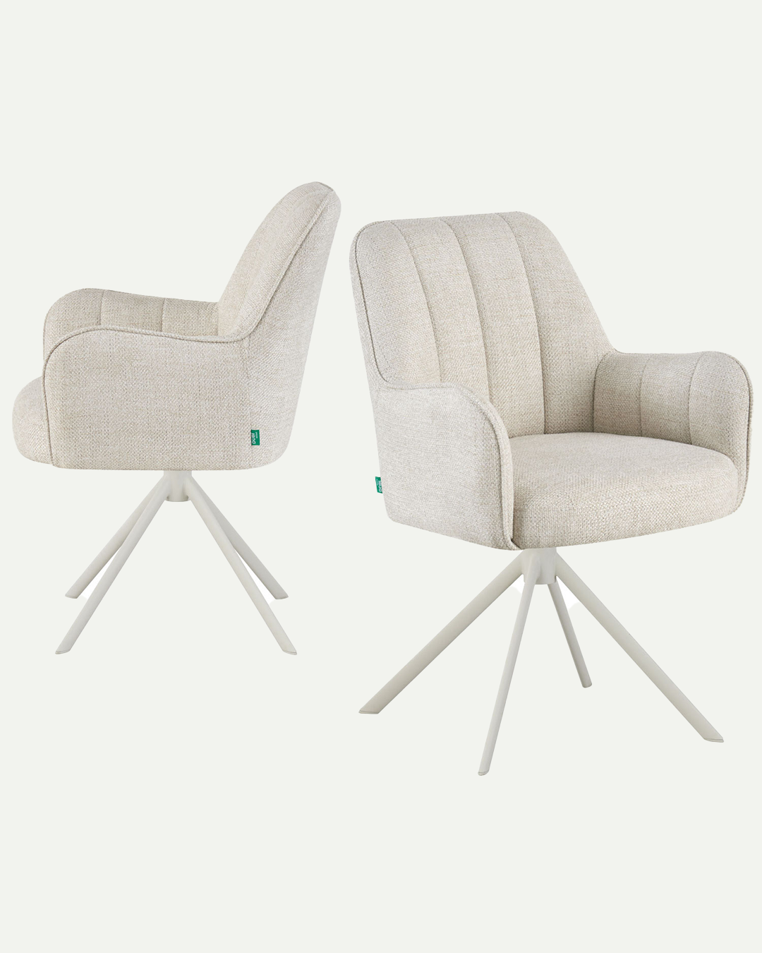 Esszimmerstühle THOMAS-ZURI 2er Set, 360° drehbar mit Rückholfunktion