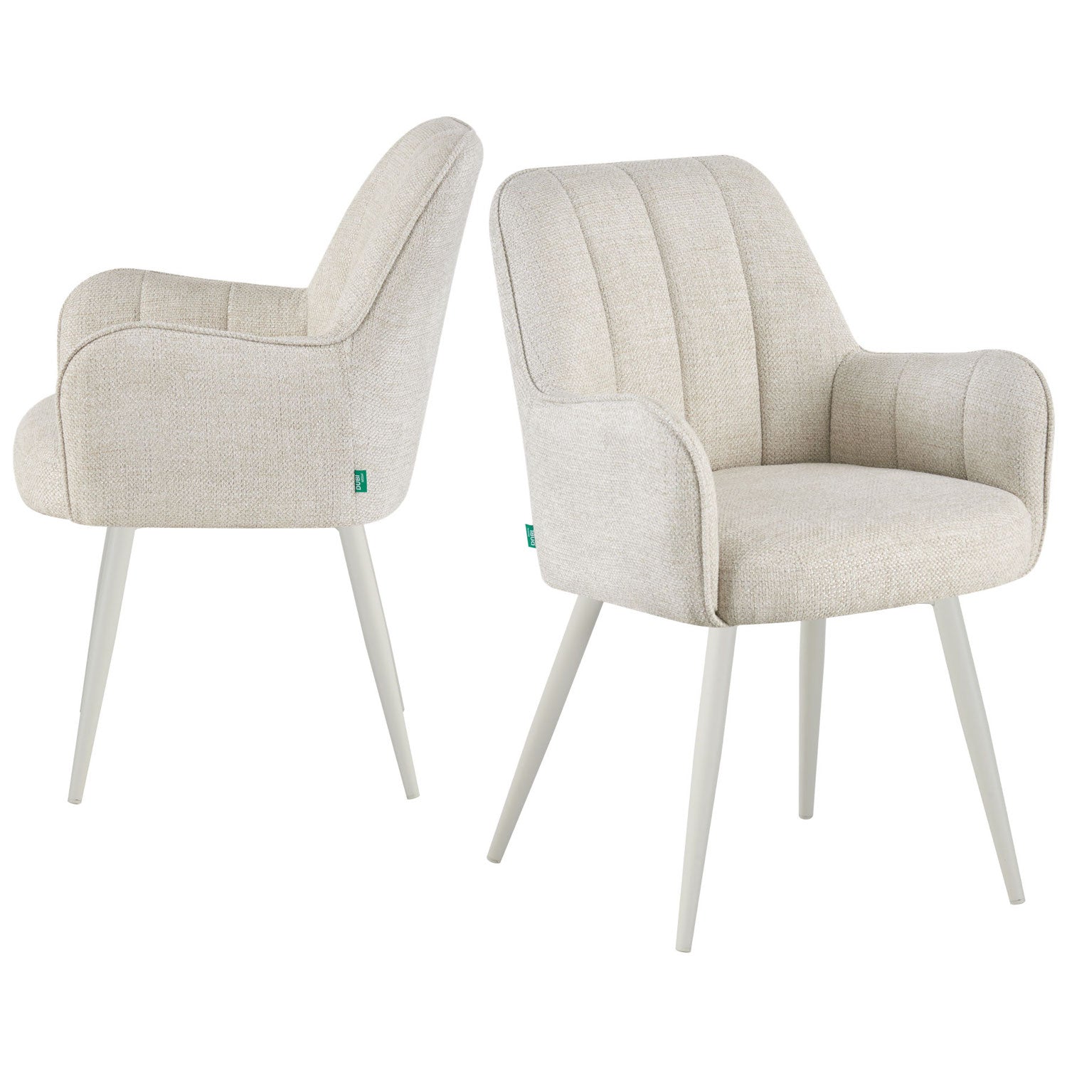 THOMAS-MAJA 2er Set - zeitloser Polsterstuhl mit Metallbeinen