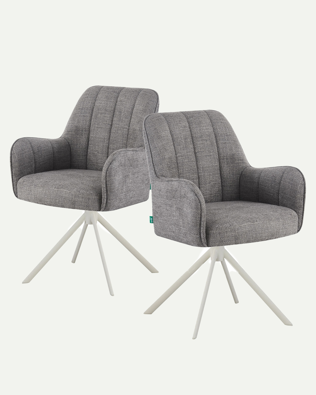 Esszimmerstühle THOMAS-ZURI 2er Set, 360° drehbar mit Rückholfunktion