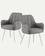 THOMAS-MAJA 2er Set - zeitloser Polsterstuhl mit Metallbeinen