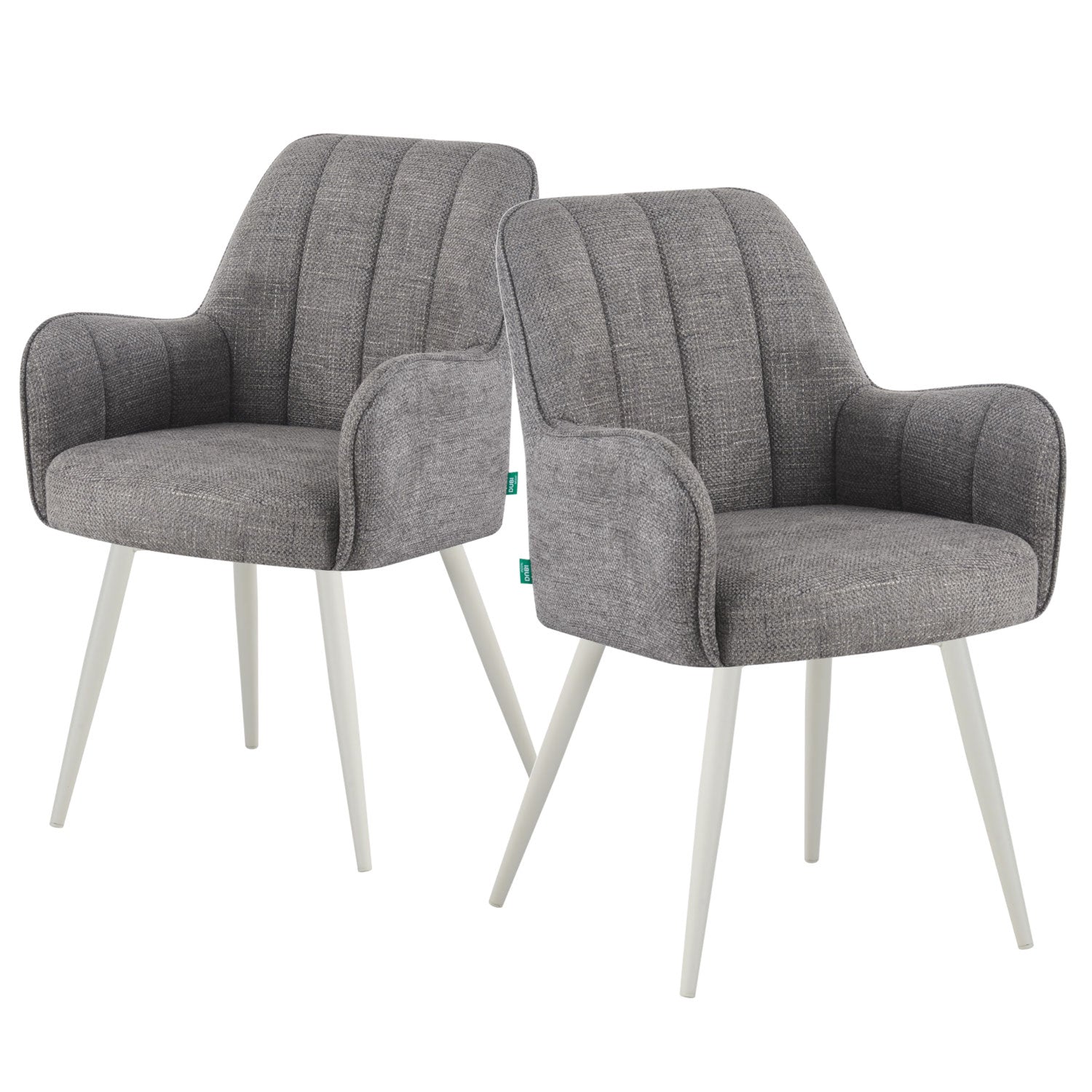 THOMAS-MAJA 2er Set - zeitloser Polsterstuhl mit Metallbeinen