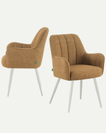 THOMAS-MAJA 2er Set - zeitloser Polsterstuhl mit Metallbeinen