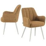 THOMAS-MAJA 2er Set - zeitloser Polsterstuhl mit Metallbeinen