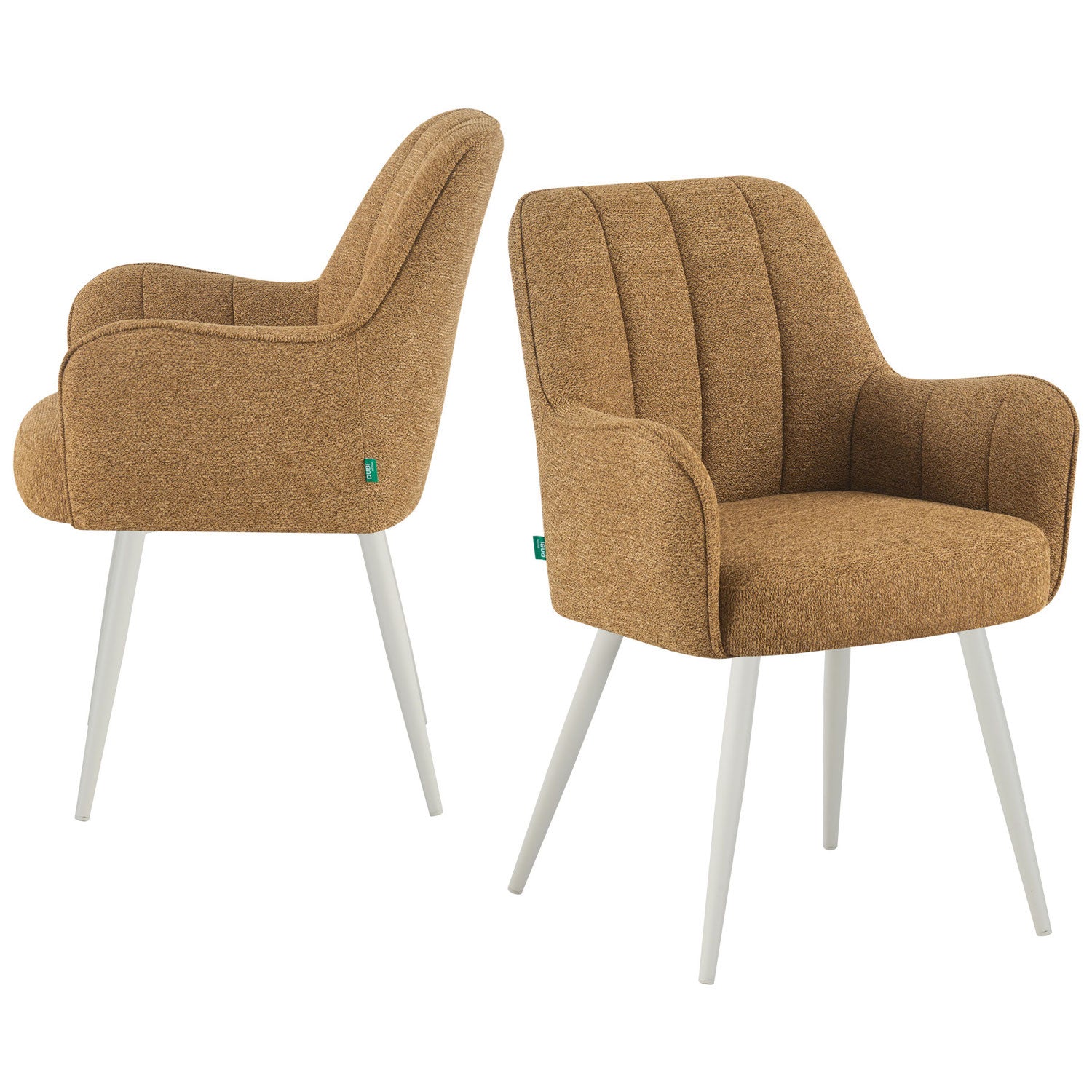 THOMAS-MAJA 2er Set - zeitloser Polsterstuhl mit Metallbeinen