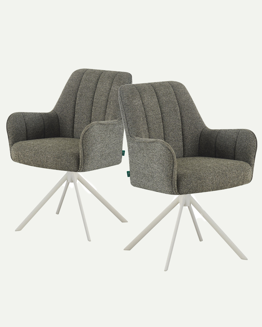 Esszimmerstühle THOMAS-ZURI 2er Set, 360° drehbar mit Rückholfunktion