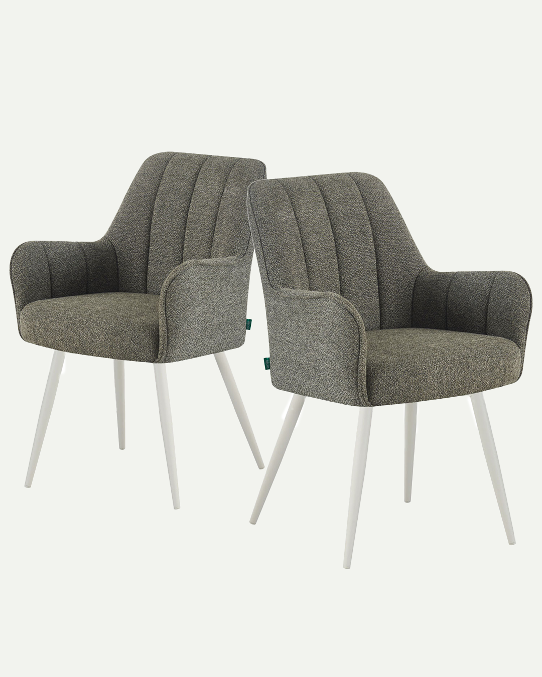 THOMAS-MAJA 2er Set - zeitloser Polsterstuhl mit Metallbeinen