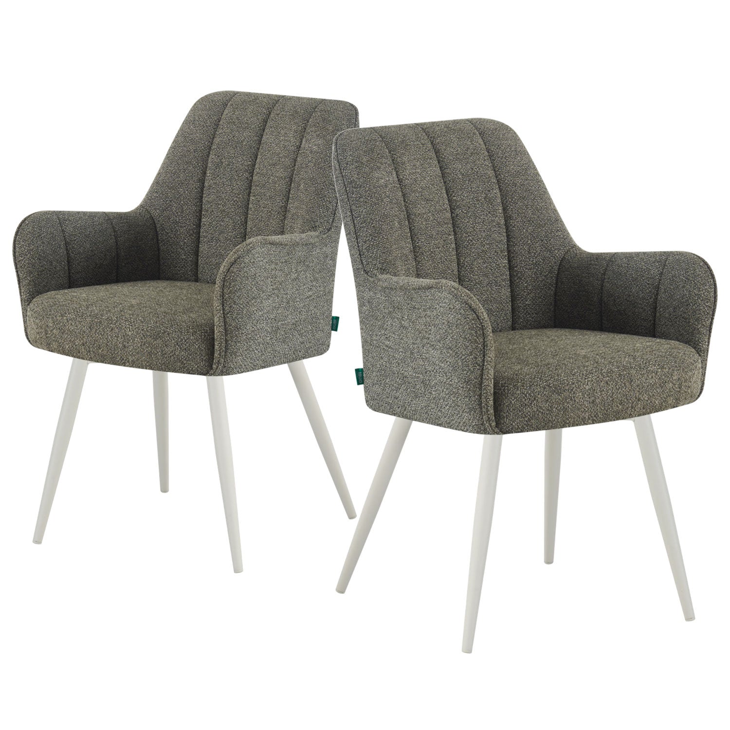 THOMAS-MAJA 2er Set - zeitloser Polsterstuhl mit Metallbeinen