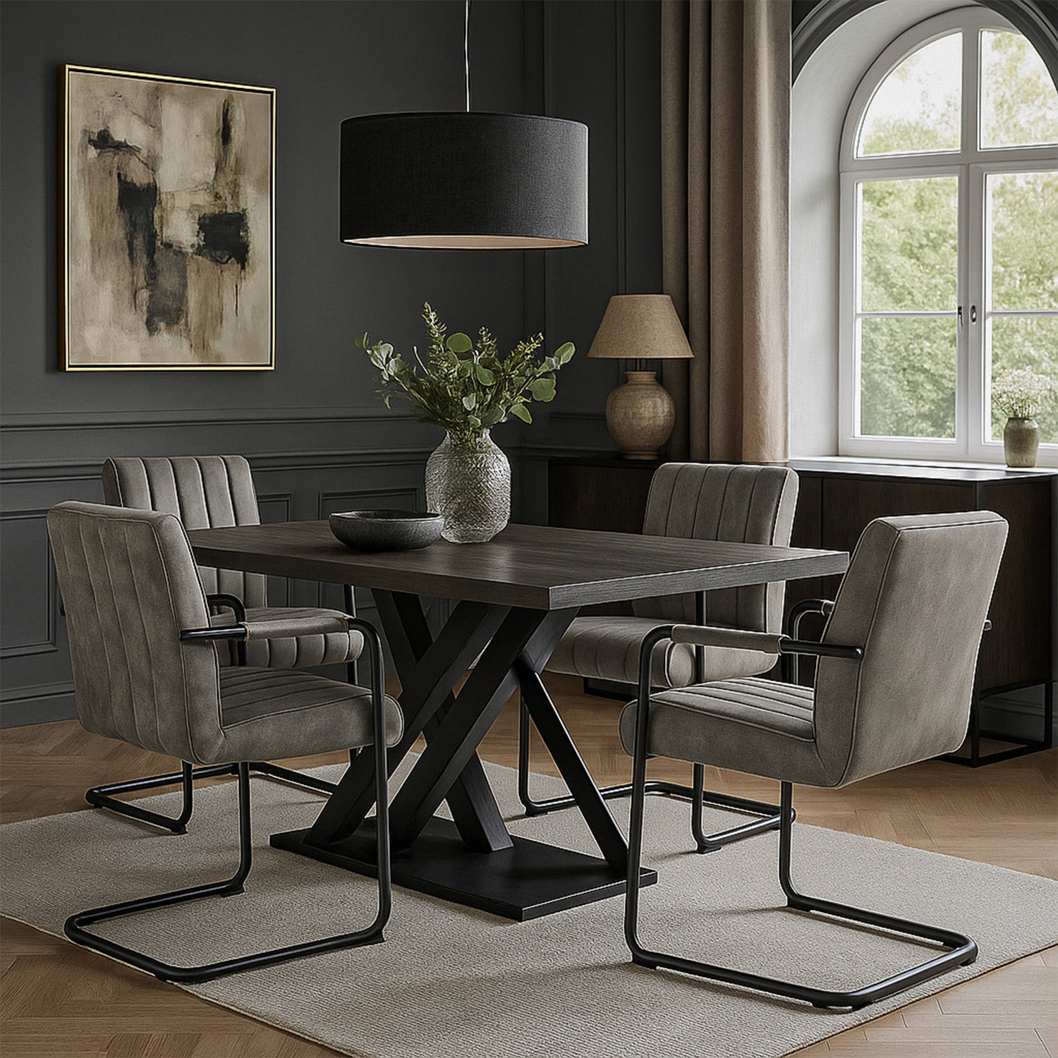 Chaise en porte-à-faux BEN (lot de 2) | B06 Grâce Dynamique