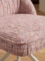 LINNEA - Polsterstuhl 2er Set mit weißem Metallgestell