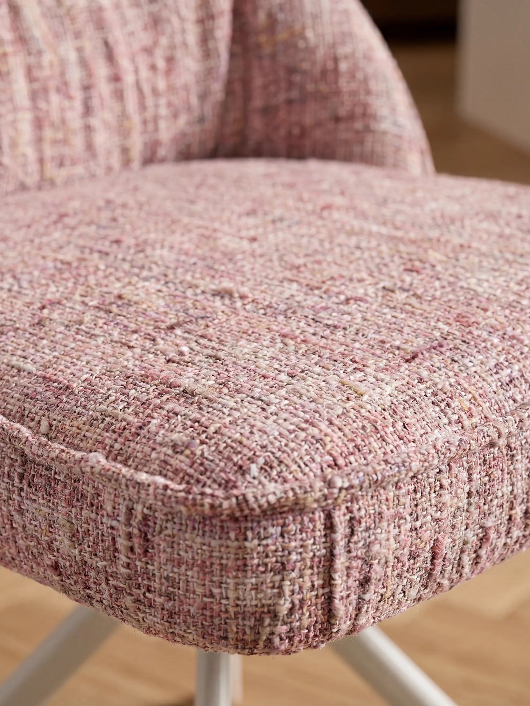 LINNEA - Polsterstuhl 2er Set mit weißem Metallgestell