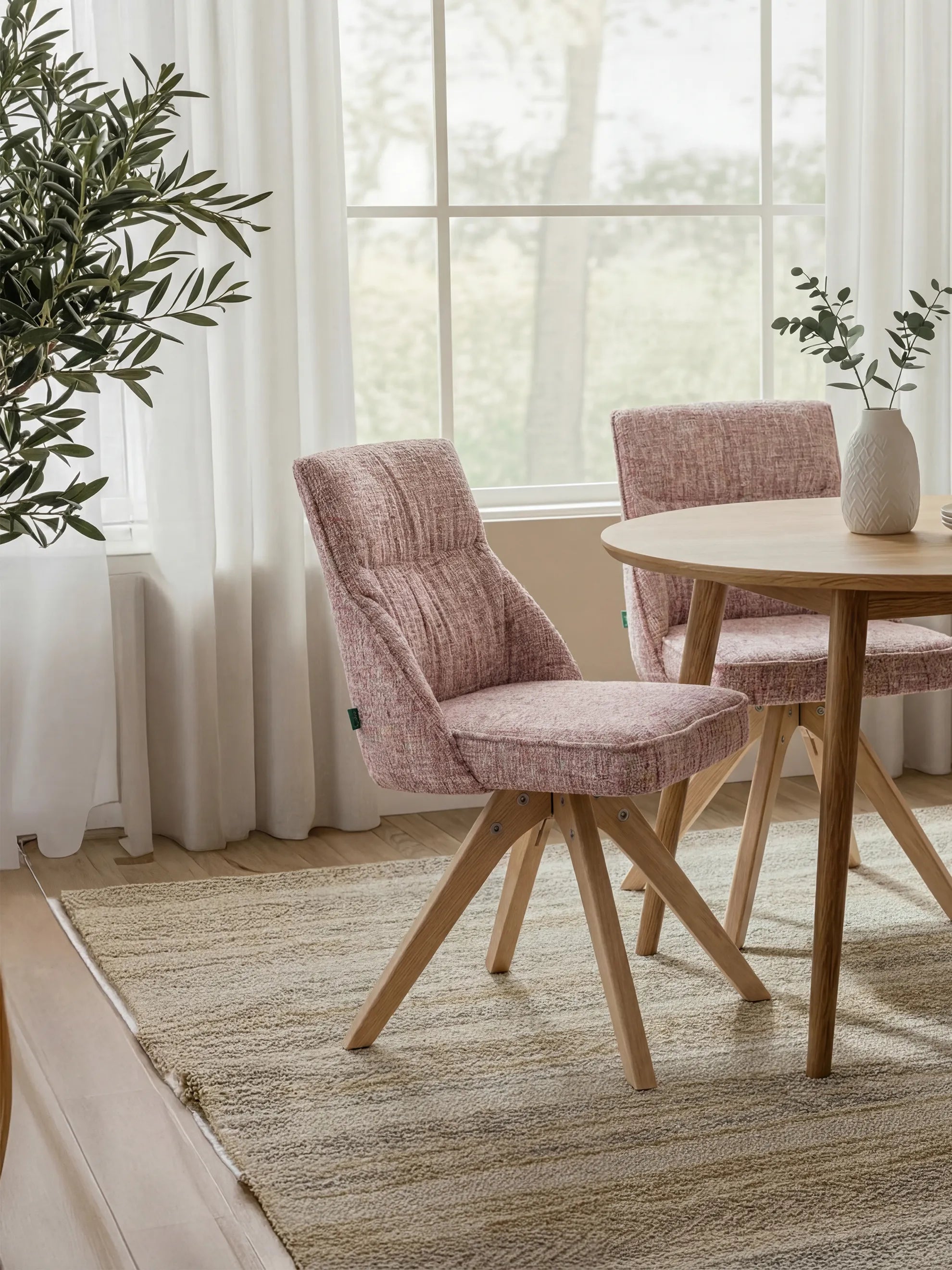 TALINA 2er Set, 360° drehbares Holzgestell