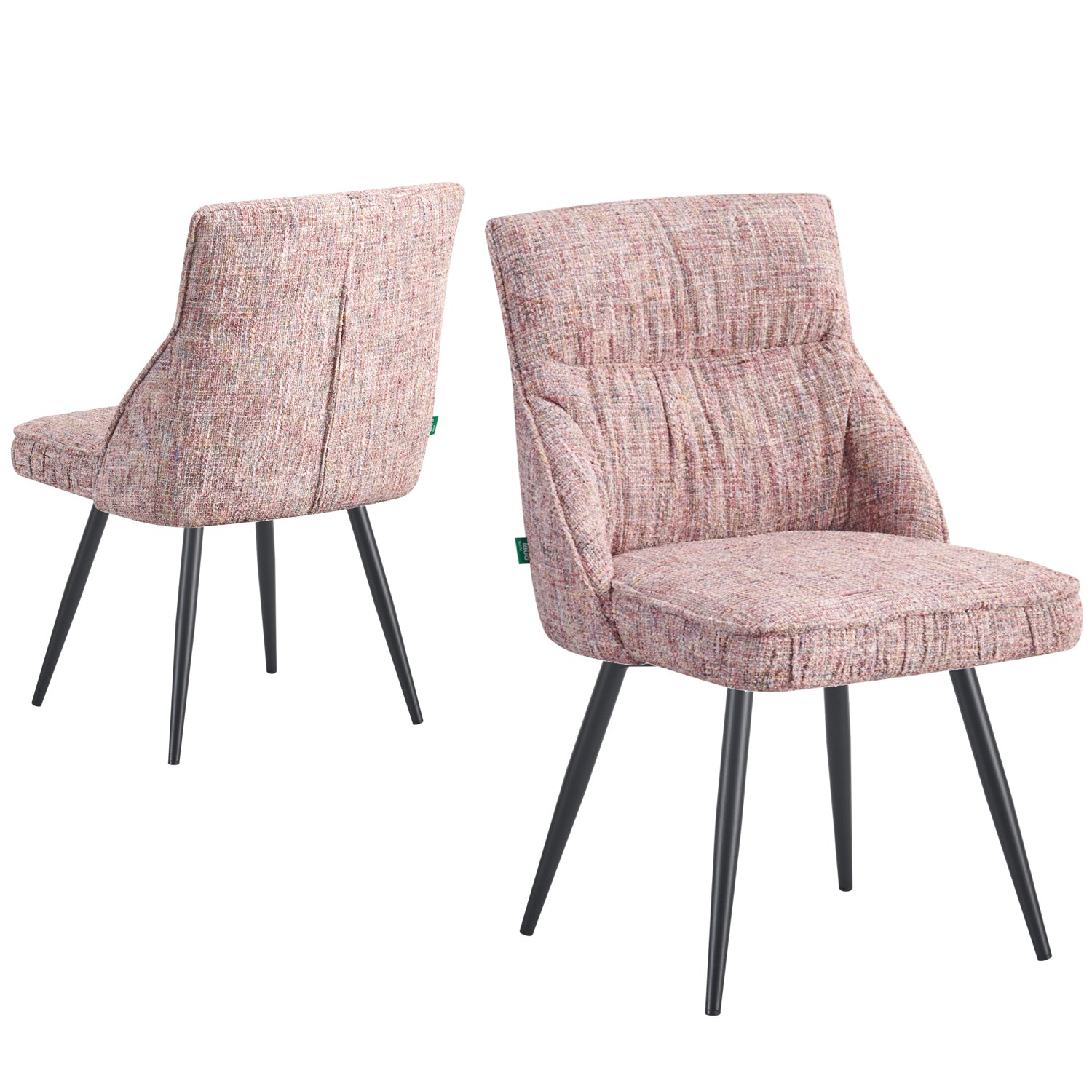 Esszimmerstühle ALESSIA 2er Set  | zeitloser Polsterstuhl mit Metallbeinen | DUBI Möbel