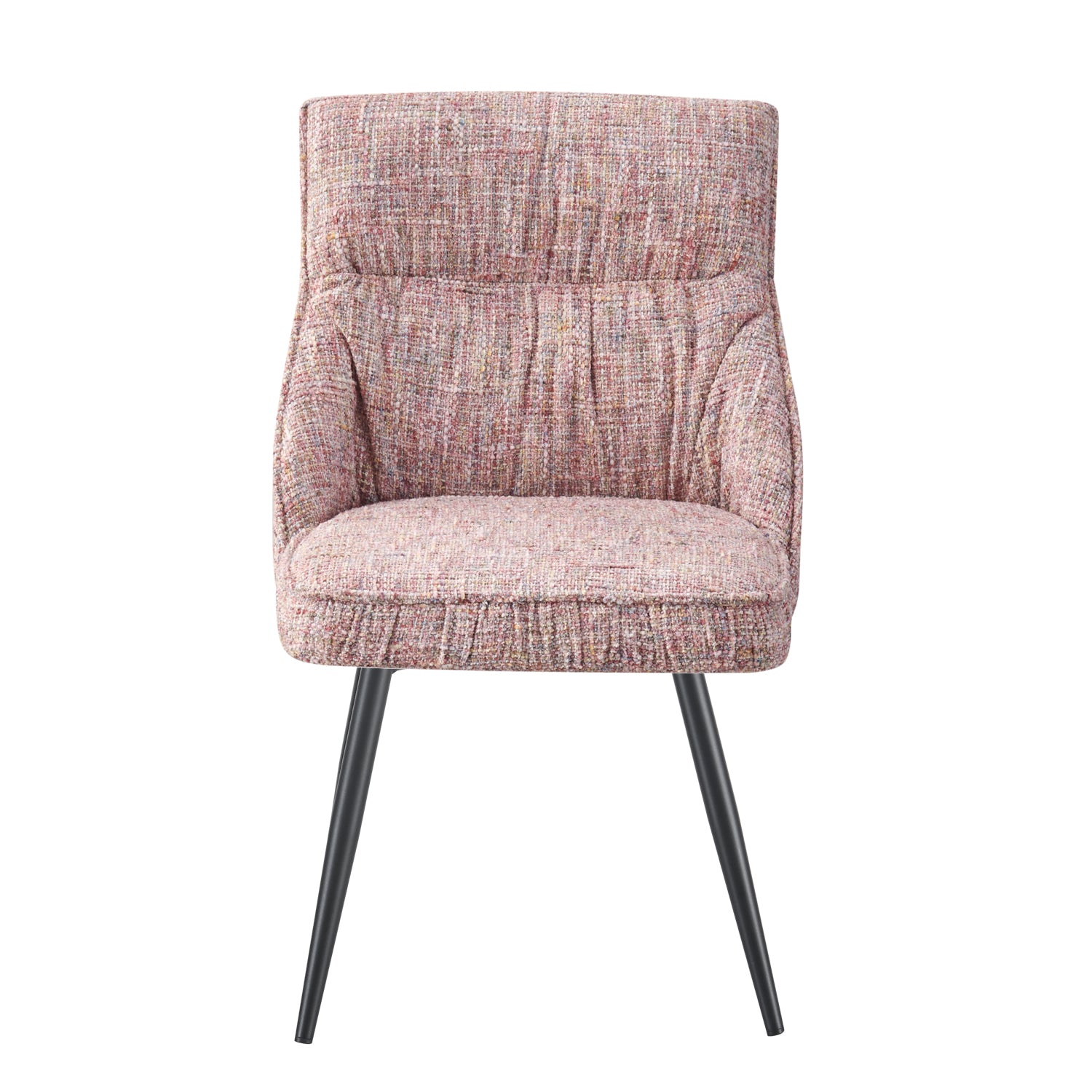 ALESSIA 2er Set, zeitloser Polsterstuhl mit Metallbeinen