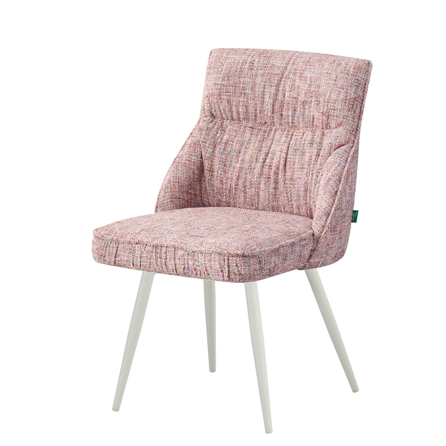 MELINA 2er Set, zeitloser Polsterstuhl mit Metallbeine in weiß