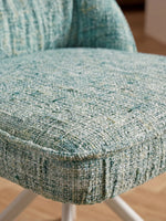 LINNEA - Polsterstuhl 2er Set mit weißem Metallgestell