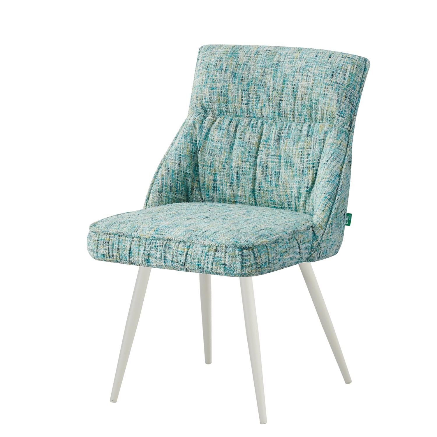 MELINA 2er Set, zeitloser Polsterstuhl mit Metallbeine in weiß