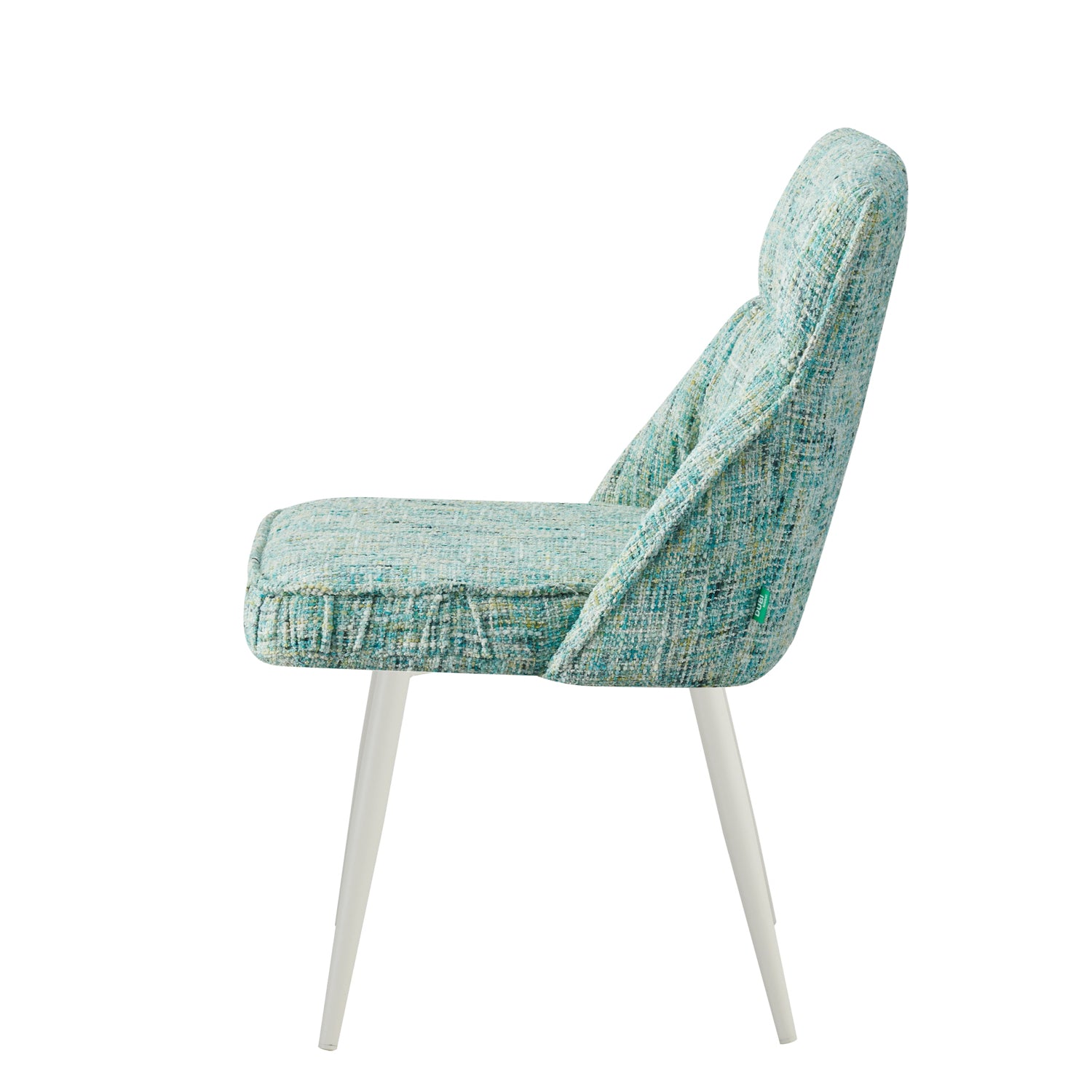 MELINA 2er Set, zeitloser Polsterstuhl mit Metallbeine in weiß