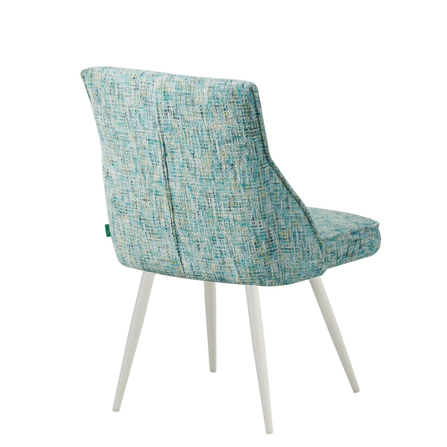 MELINA 2er Set, zeitloser Polsterstuhl mit Metallbeine in weiß