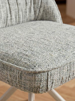 LINNEA - Polsterstuhl 2er Set mit weißem Metallgestell