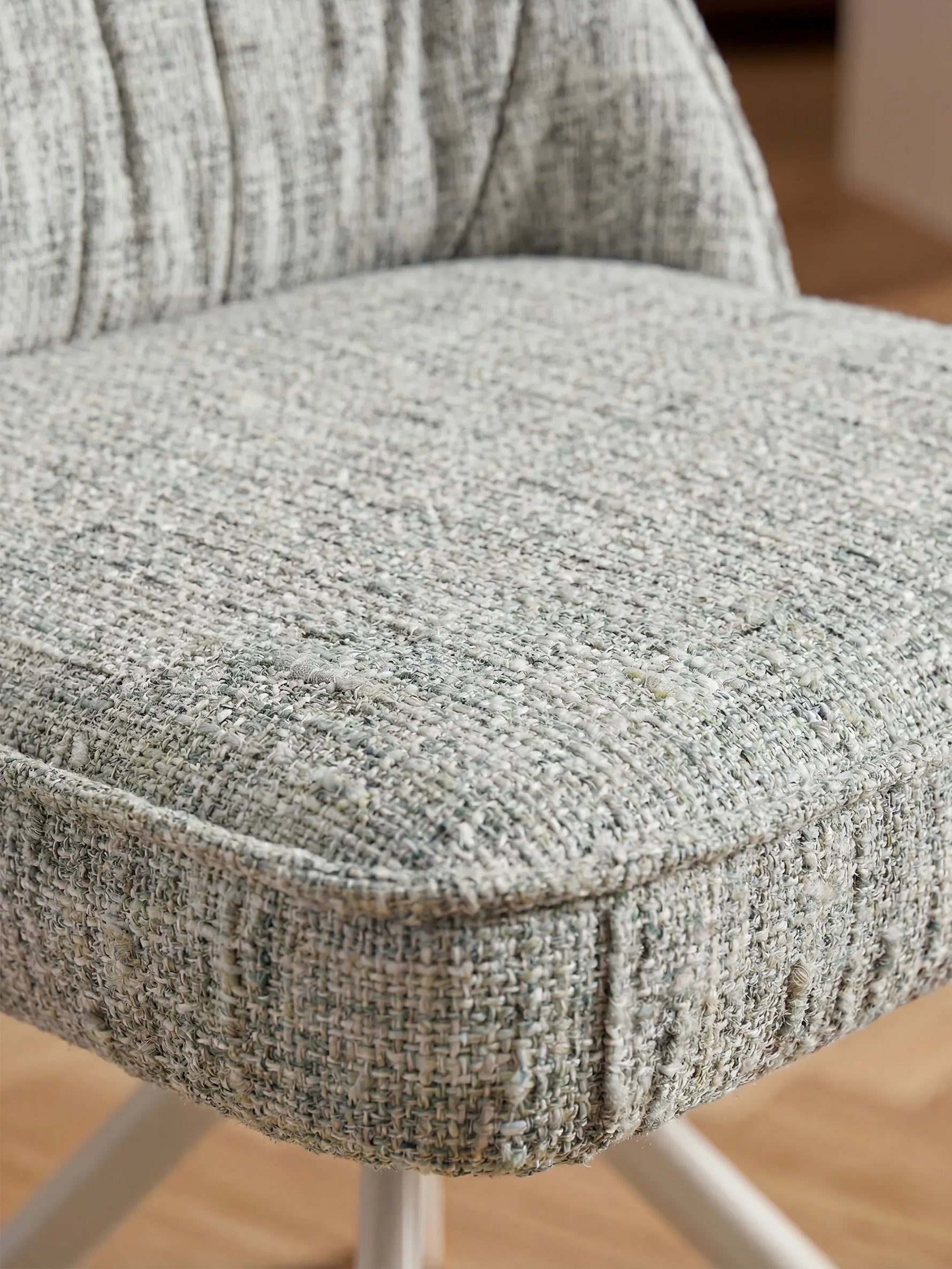 LINNEA - Polsterstuhl 2er Set mit weißem Metallgestell