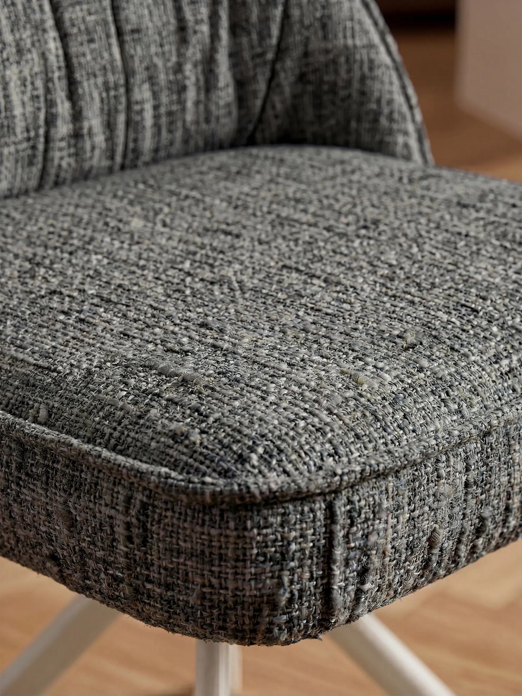 LINNEA - Polsterstuhl 2er Set mit weißem Metallgestell