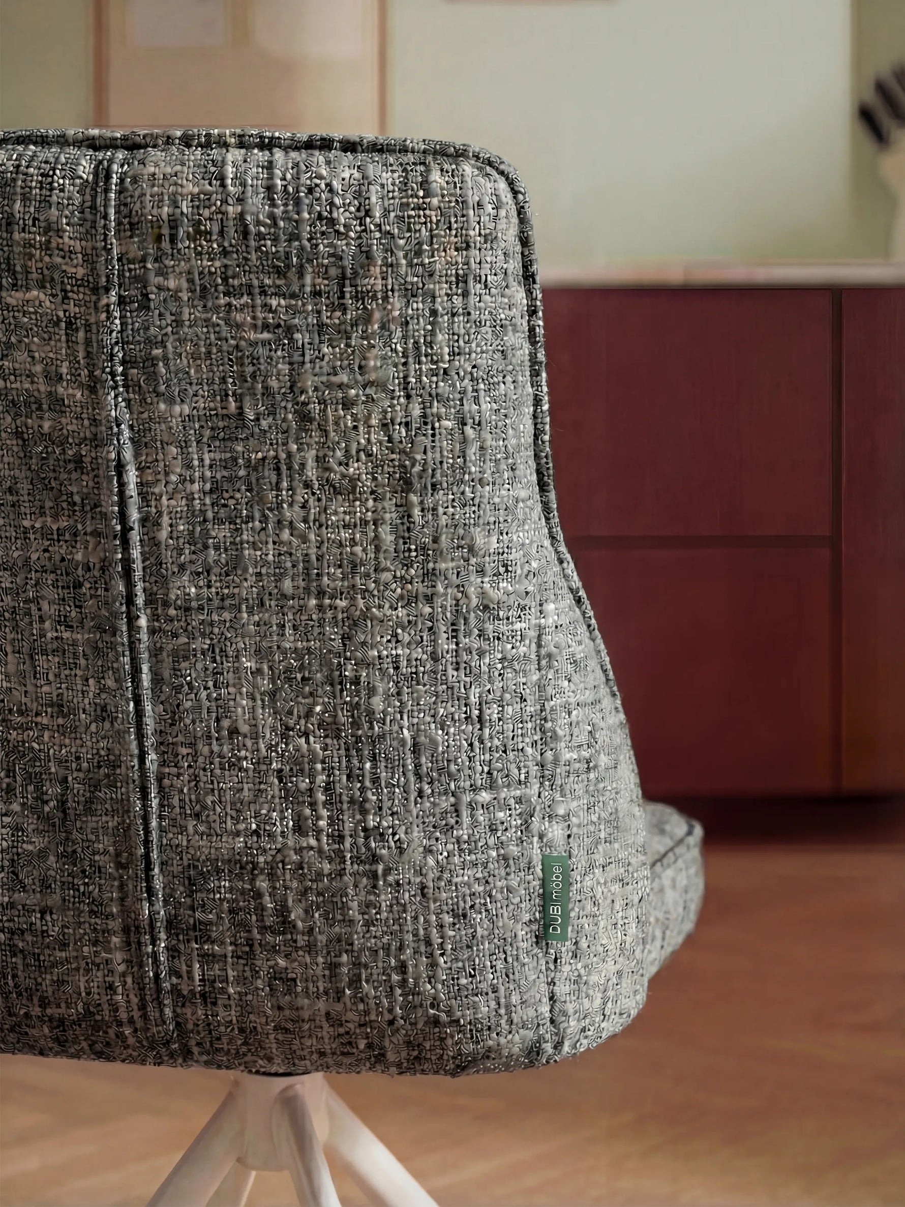 LINNEA - Polsterstuhl 2er Set mit weißem Metallgestell