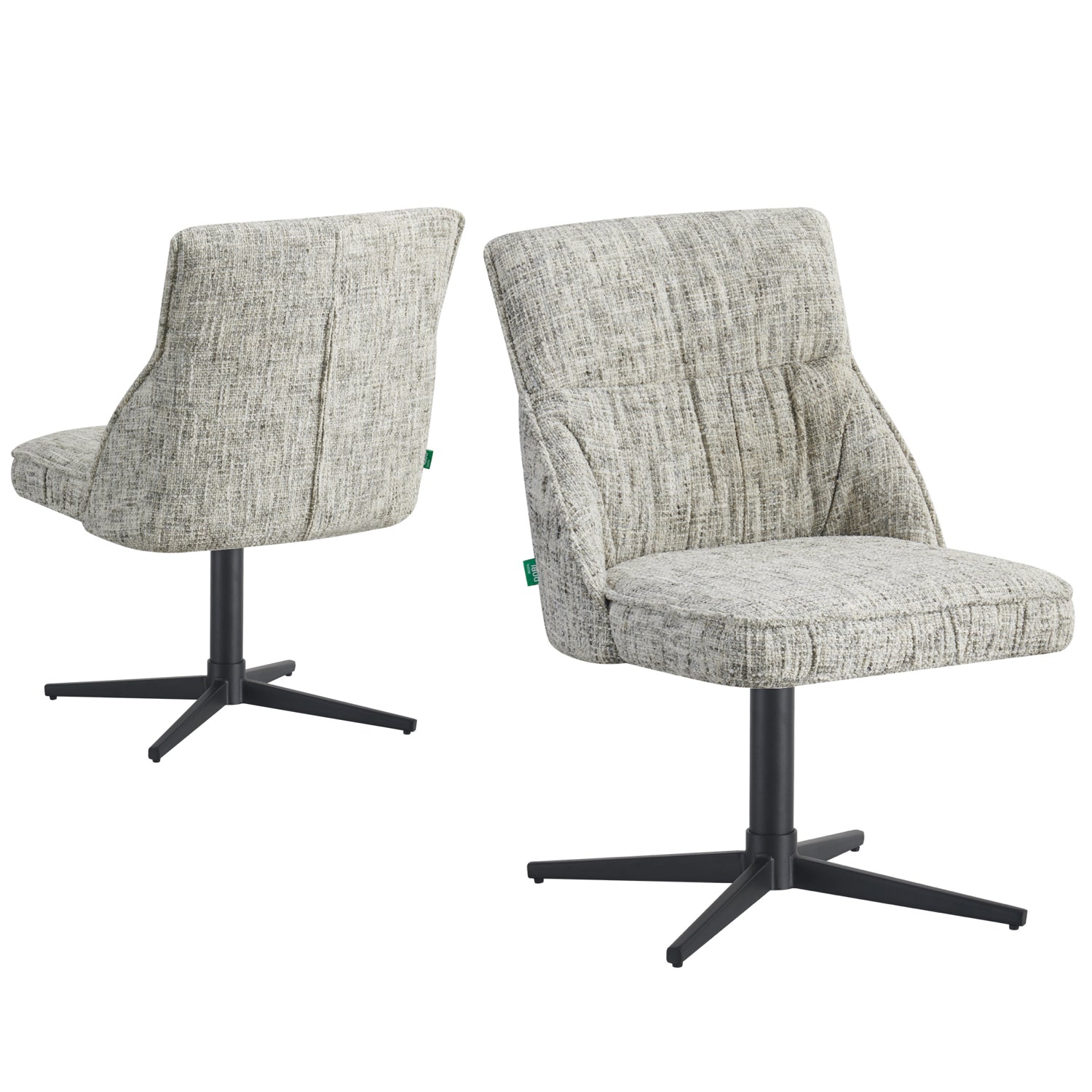 Esszimmerstühle LORENA 2er Set  | 180° drehbar mit Rückholfunktion | DUBI Möbel