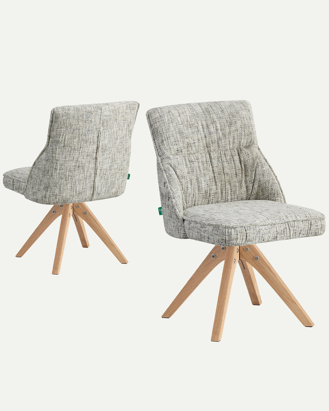 Esszimmerstühle TALINA 2er Set  | 360° drehbares Holzgestell | DUBI Möbel