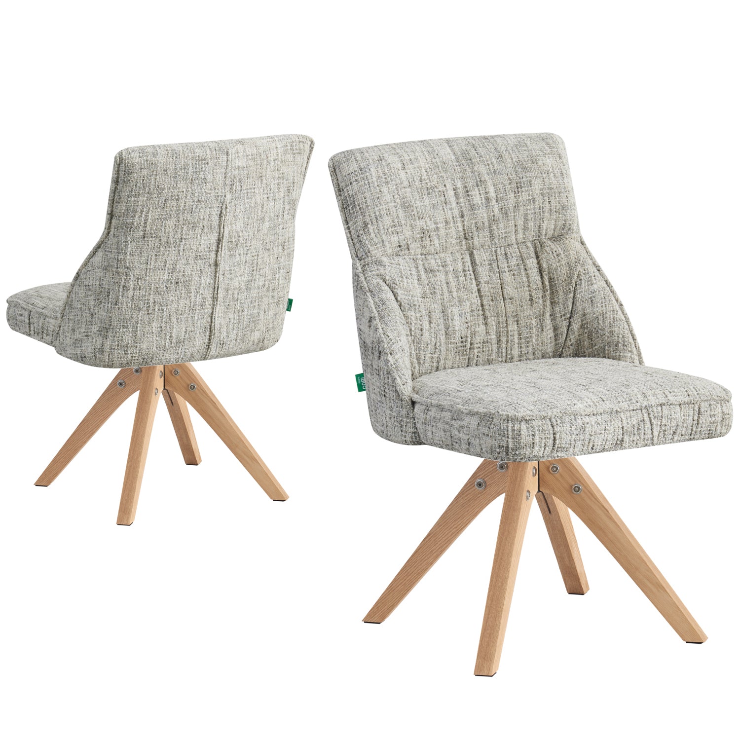 Esszimmerstühle TALINA 2er Set  | 360° drehbares Holzgestell | DUBI Möbel