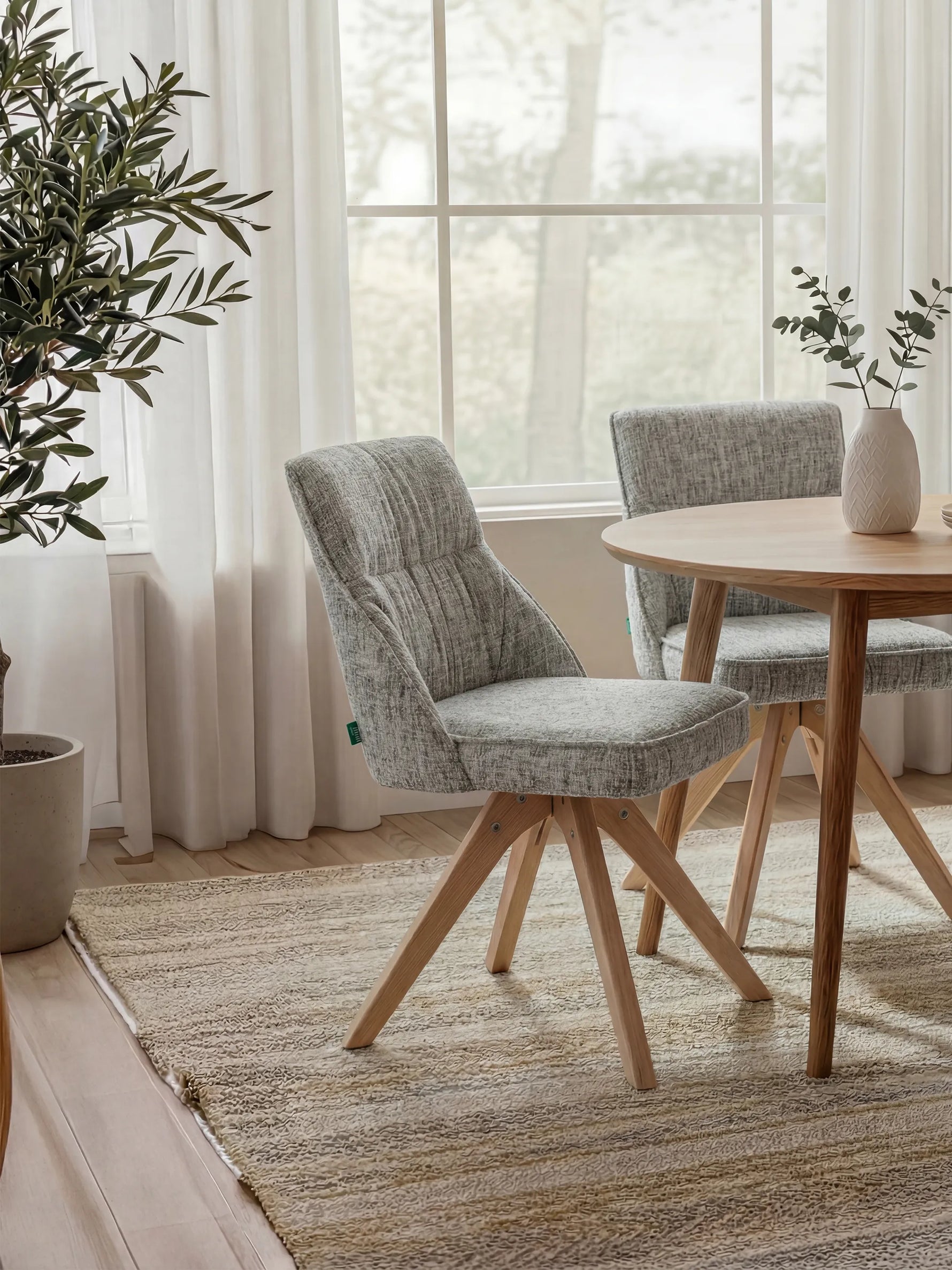 TALINA 2er Set, 360° drehbares Holzgestell