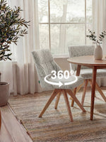 TALINA 2er Set, 360° drehbares Holzgestell