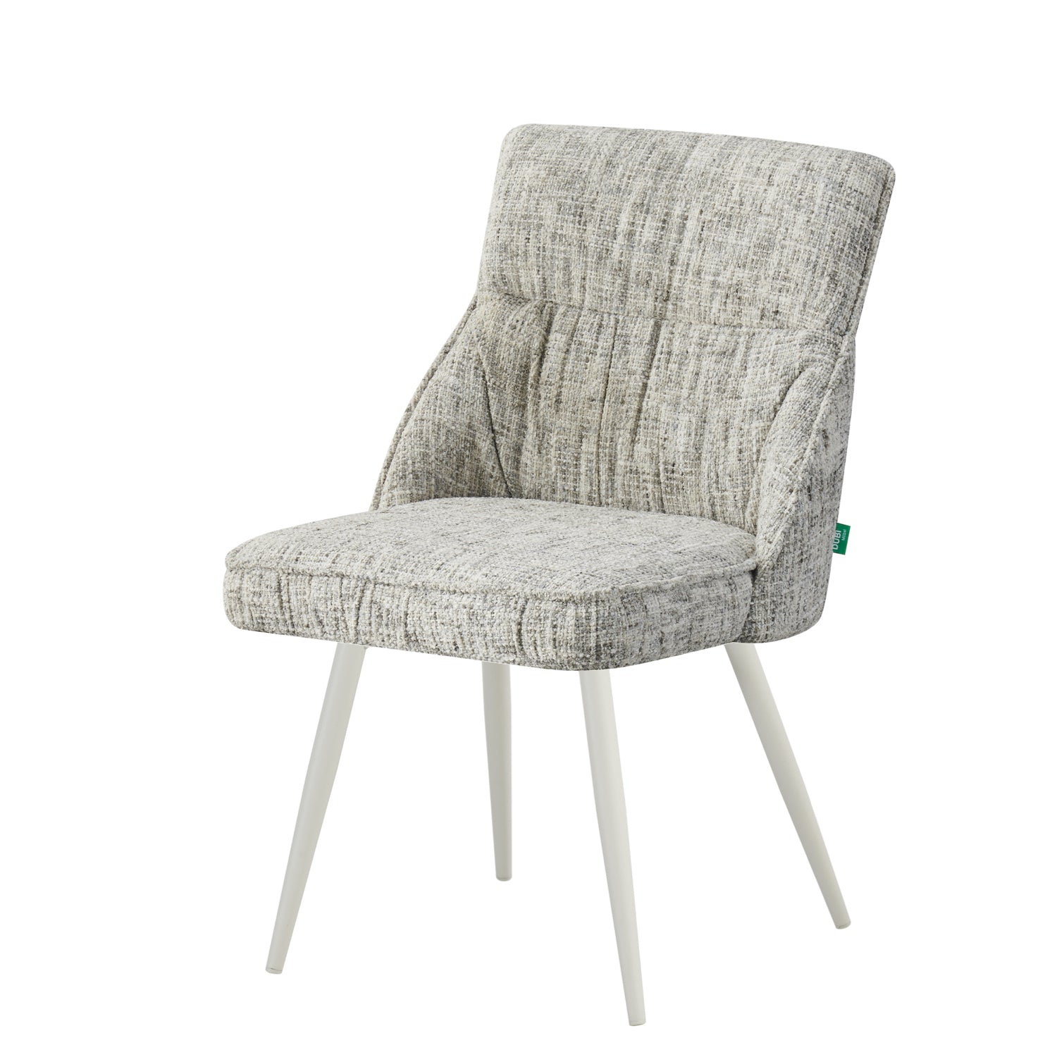 MELINA 2er Set, zeitloser Polsterstuhl mit Metallbeine in weiß