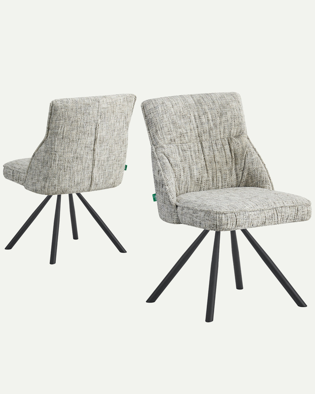 Esszimmerstühle SERINA 2er Set  | 180° drehbar mit Rückholfunktion | DUBI Möbel