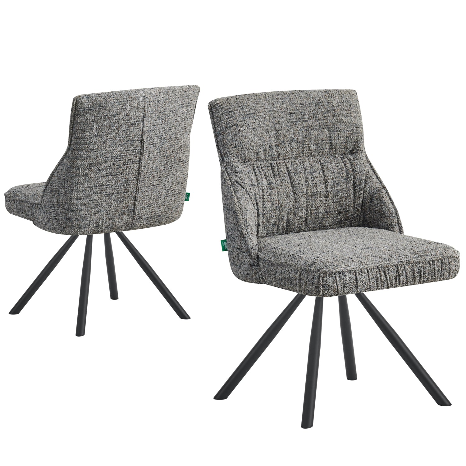 Esszimmerstühle SERINA 2er Set  | 180° drehbar mit Rückholfunktion | DUBI Möbel