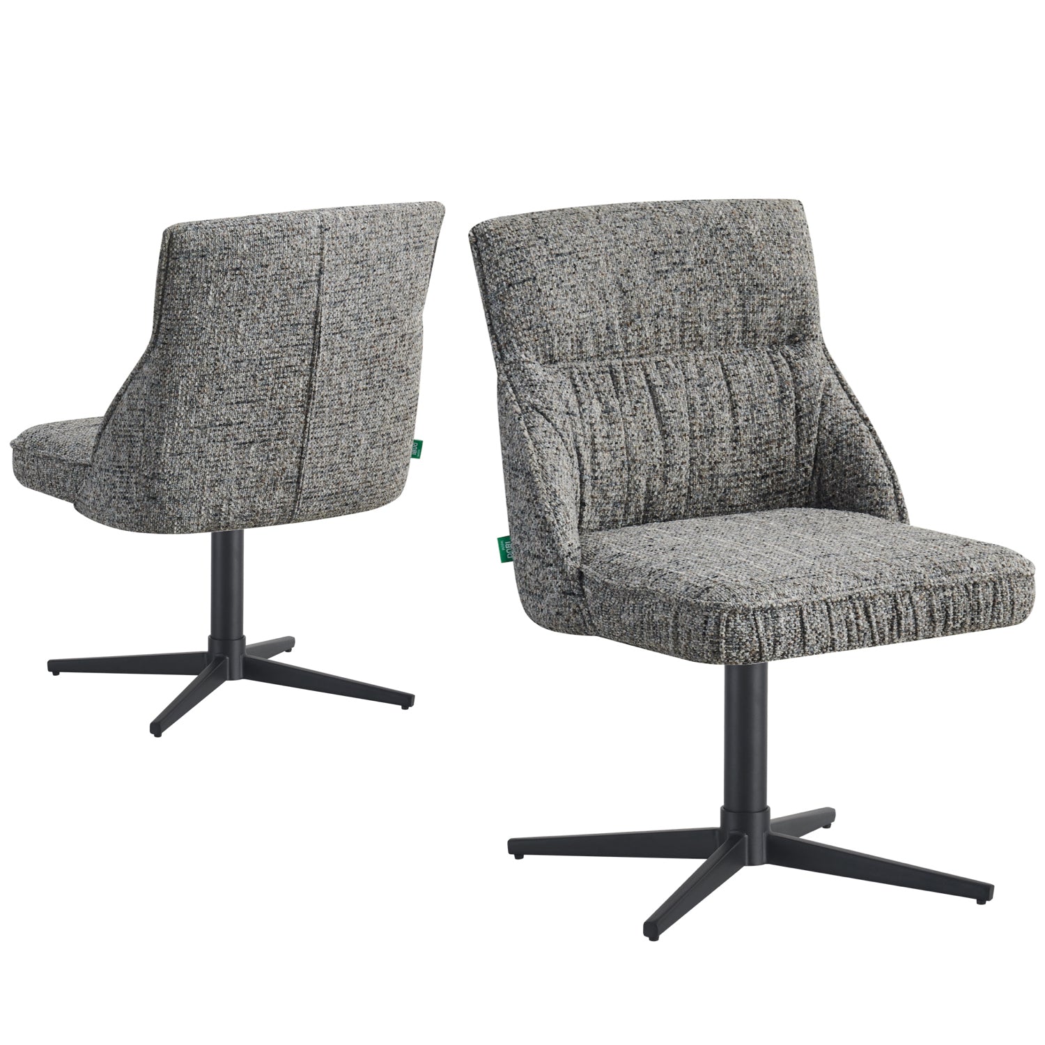 Esszimmerstühle LORENA 2er Set  | 180° drehbar mit Rückholfunktion | DUBI Möbel