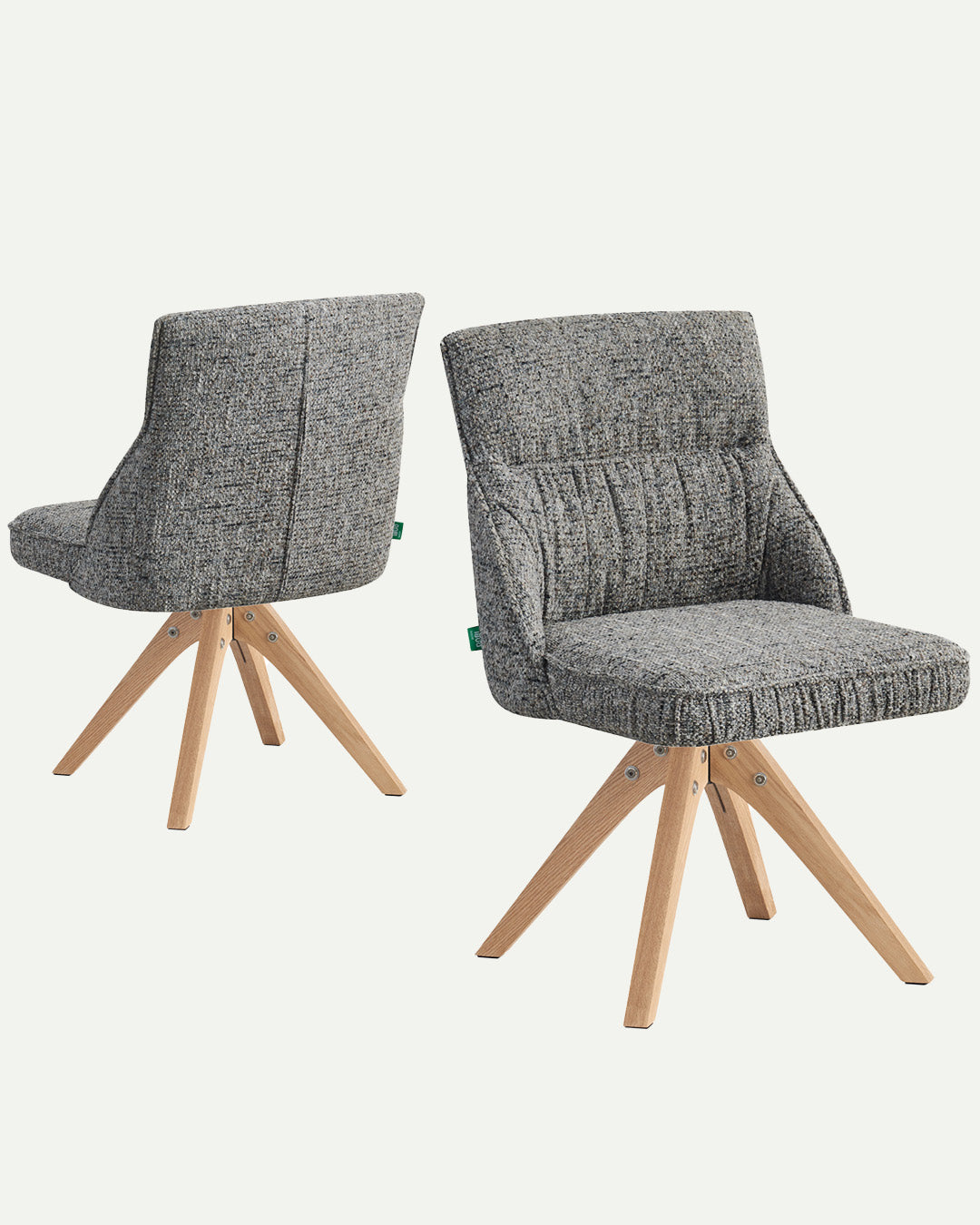Esszimmerstühle TALINA 2er Set  | 360° drehbares Holzgestell | DUBI Möbel