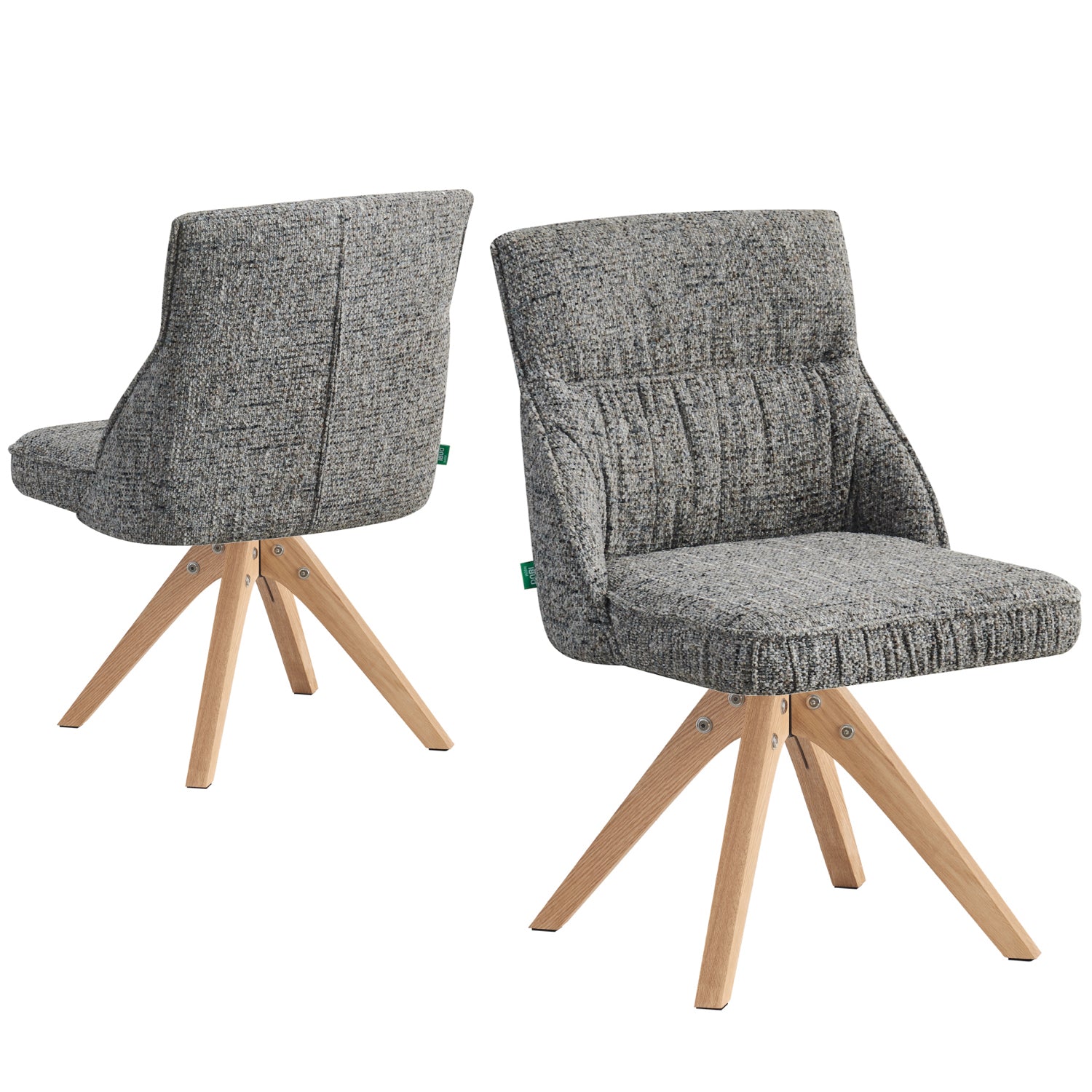 Esszimmerstühle TALINA 2er Set  | 360° drehbares Holzgestell | DUBI Möbel