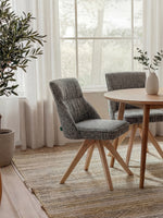 TALINA 2er Set, 360° drehbares Holzgestell