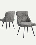 ALESSIA 2er Set, zeitloser Polsterstuhl mit Metallbeinen