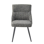 ALESSIA 2er Set, zeitloser Polsterstuhl mit Metallbeinen