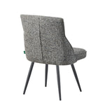 ALESSIA 2er Set, zeitloser Polsterstuhl mit Metallbeinen