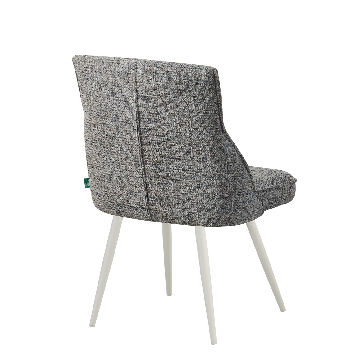 MELINA 2er Set, zeitloser Polsterstuhl mit Metallbeine in weiß