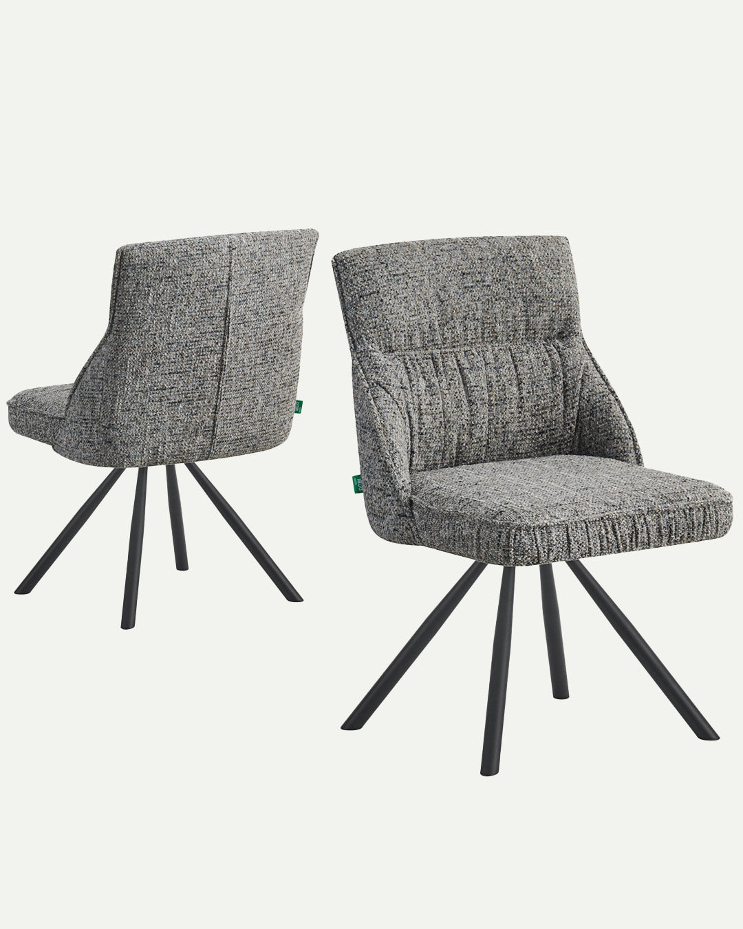 Esszimmerstühle SERINA 2er Set  | 180° drehbar mit Rückholfunktion | DUBI Möbel