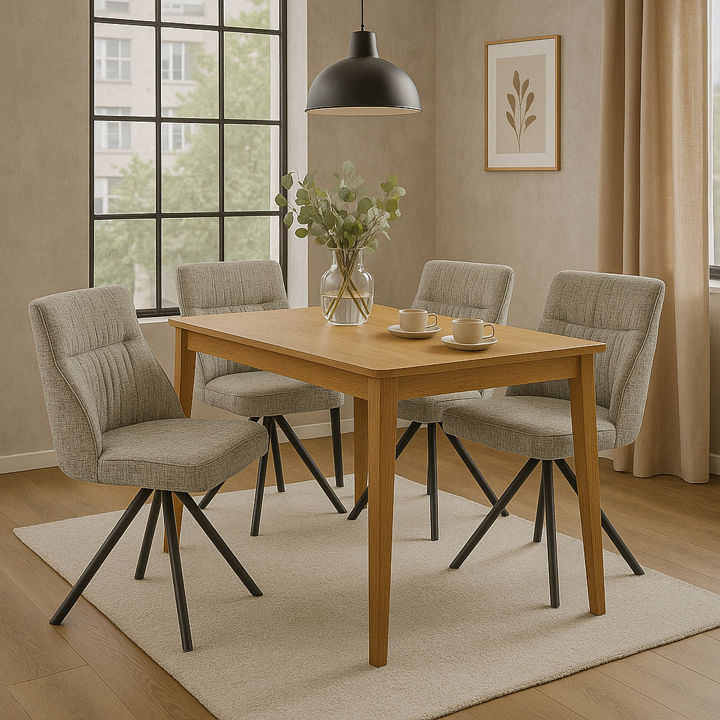 Esszimmerstühle SERINA 2er Set  | 180° drehbar mit Rückholfunktion | DUBI Möbel