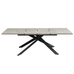 B-Ware Ausziehtisch MALTE Beton X-Gestell