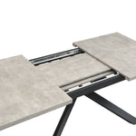 B-Ware Ausziehtisch MALTE Beton X-Gestell