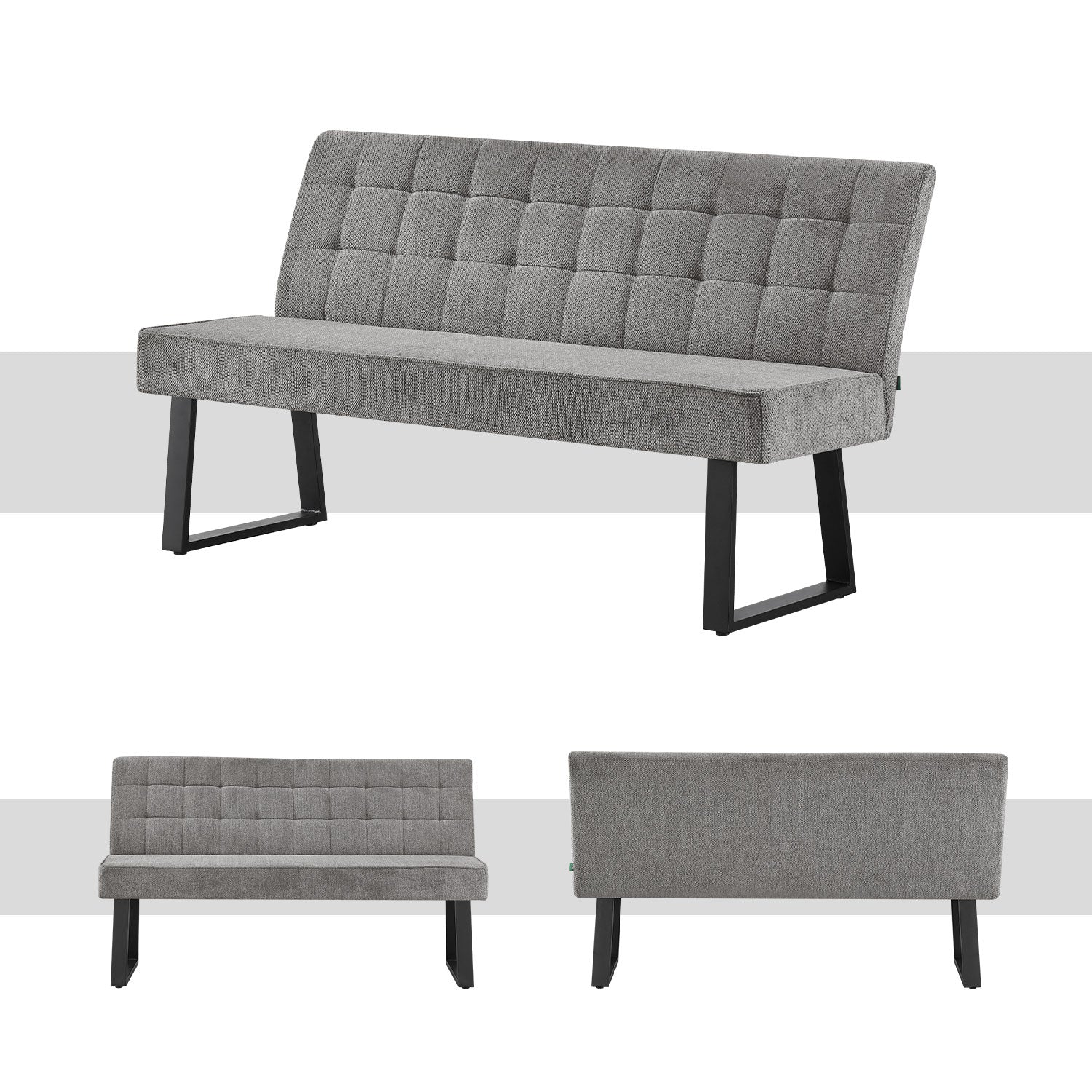 Esszimmerbank EMMA, gepolstert, mit Metallgestell